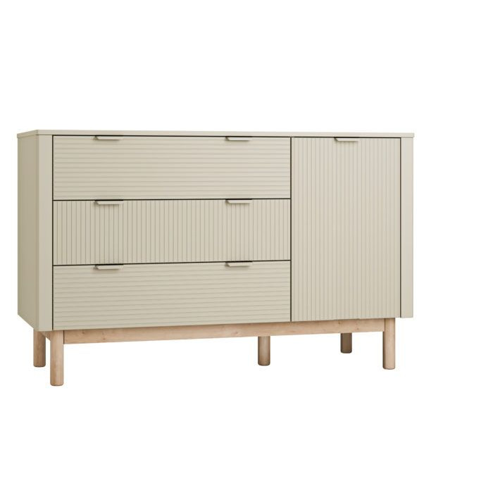 Chest of drawers with 3 drawers and 1 door (Stripe collection)